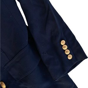 Vintage Ralph Lauren Gold Button Blazer in Navy Women’s Size 10